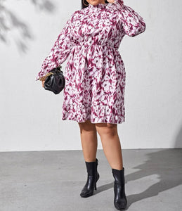 Magenta tie-dye dress