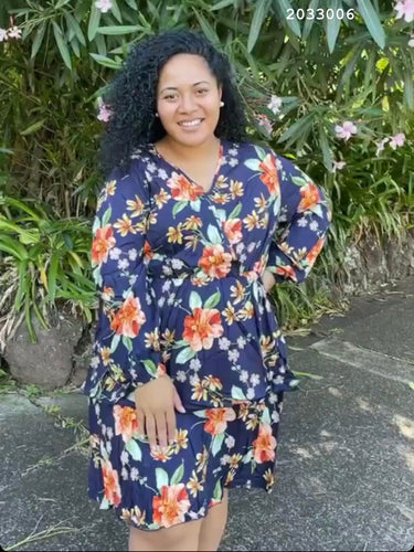 Navy Aloha Dress